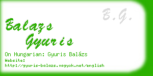 balazs gyuris business card
