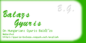 balazs gyuris business card